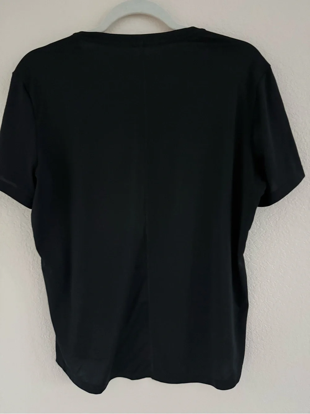 Nike Black Short Sleeve Dri-FIT Tee with White Swoosh - Picture 2 of 3